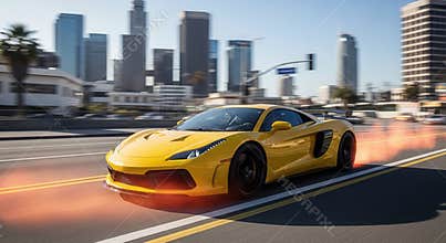 Palm Lined Cruise: Exotic Car
