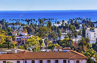 Court House Main Street Pacific Ocean Santa Barbara California