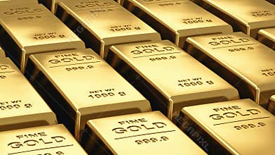 Moving stacks of gold bars