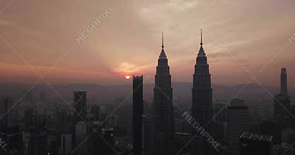 The PETRONAS Twin Towers at golden hour