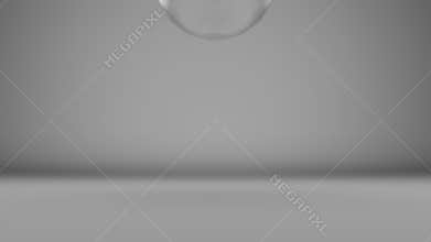 Liquid metal drop . Mercury. Slow motion