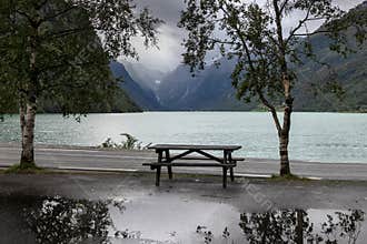 Geiranger fjord VIII The bench hor