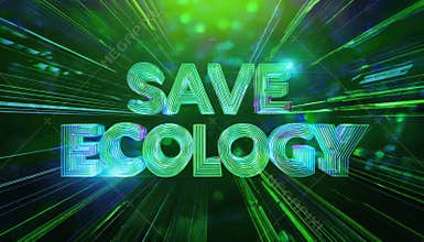 Illustration promoting eco-awareness and sustainable