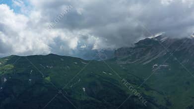 Slopes of summer Caucasus mountains