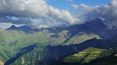 Summer landscape in Caucasus Mountains