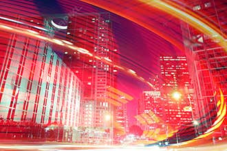 Abstract background illustration of fast traffic motion