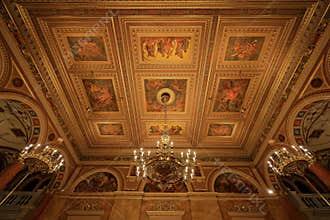 Hungarian State Opera (Magyar Allami Operahaz), a venue with ceiling frescoes