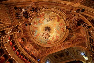 Hungarian State Opera (Magyar Allami Operahaz), a venue with ceiling frescoes