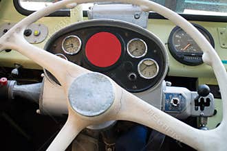Vintage bus dashboard
