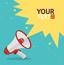 Vector megaphone card