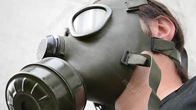 Man With Gas Mask Nod