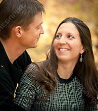 Couple in love looking at each other