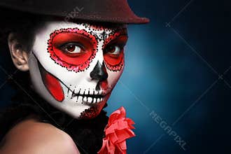 Halloween make up sugar skull
