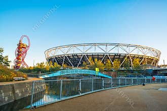 Olympic Stadium in Queen Elizabeth Olympic park in London, UK