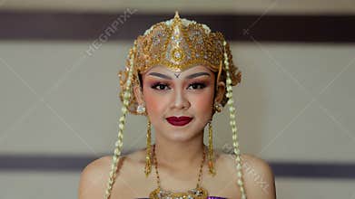 Centered Beauty Portrait of Traditional Female Performer