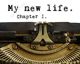Happy new year typewriter