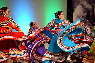 Three Female Mexican Dancers