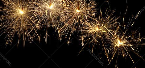 Burning christmas sparklers