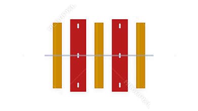 Red Insulated Phase Barrier Separator Plate and Copper Busbars for Electrical Switchboard 4K Loop
