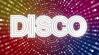 Disco lights with DISCO sign