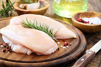 Raw chicken breast