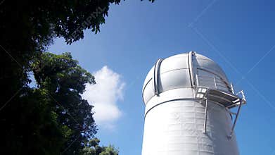 Cloud movement over the astronomy dome