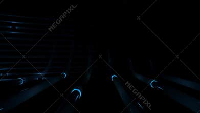 Abstract network connections with light effect