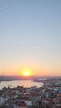 Sunset Over Bosphorus from Galata Tower