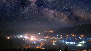 Night town timelapse