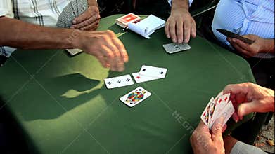 Seniors playing Italian card game