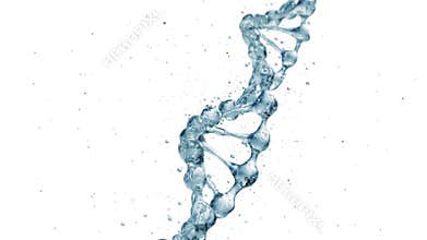 DNA molecule in water 3d illustration. HD