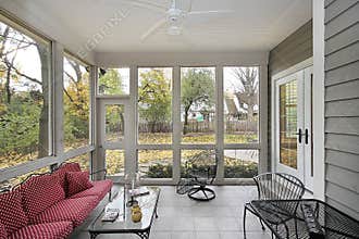 Porch with patio view