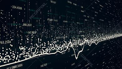 Financial figures and diagrams showing increasing profits
