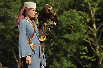 Falconer at the Medieval Festival, Nuremberg 2013