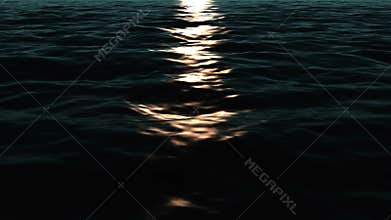 Ocean Waves at Sunset