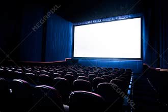 High contrast image of movie theater screen