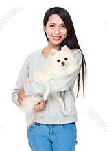 Woman with her dog