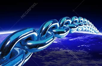 World globe and chain 2