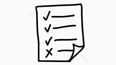 Survey paper cartoon illustration hand drawn animation transparent