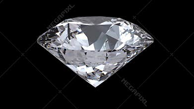 Rotating diamond loop on black background