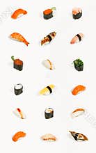 Sushi isolated