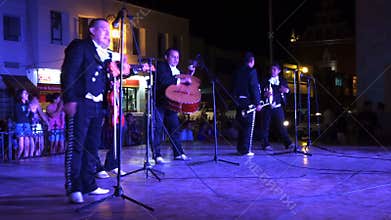 Mexican Music Band at Night