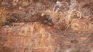 Aboriginal rock art cave painting australia