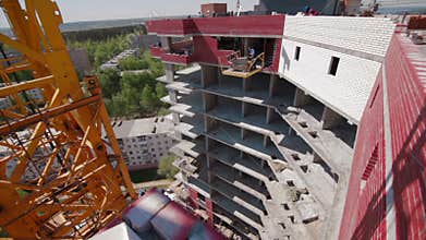 Construction site with crane