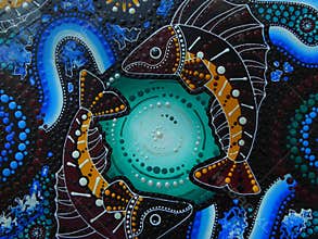 Australian aboriginal art painting