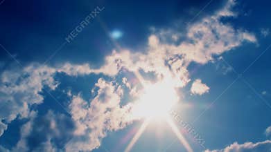 Sunset Clouds Ans Sun Timelapse