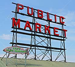 Seattle Public Market Center Sign