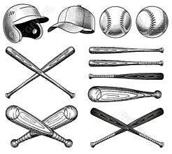 Vector Baseball Equipment illustrations