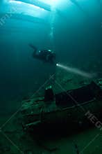 Diver with Zero Airplane