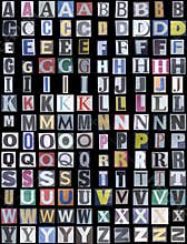 Newspaper alphabet upper